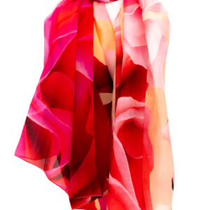 Hodvábny Šál Red Rose