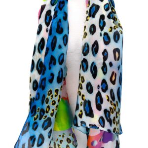 Hodvábny Šál Blue Leopard