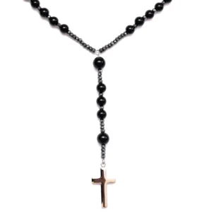 Ónyx Cross Pánsky náhrdelník