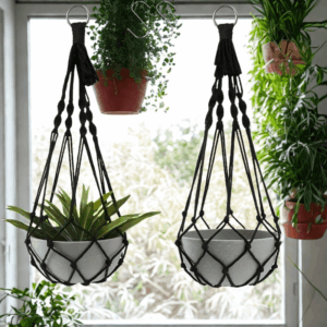 Vintage držiak na kvetináč Macramé 2 ks
