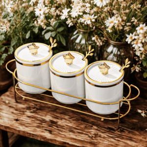 Sada na uskladnenie korenia - biela 4 ks