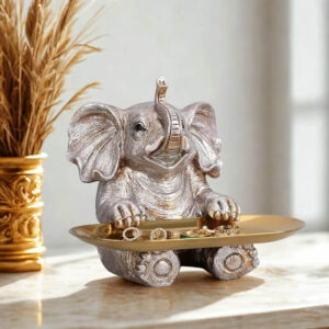 Slon - držiak na šperky s podnosom