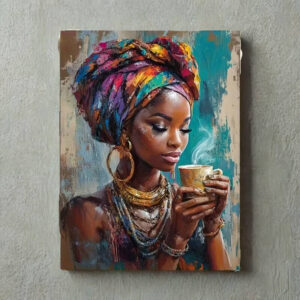 Obraz na plátne v štýle Art Deco - Africká žena
