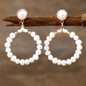 Circle Elegance Pearl náušnice