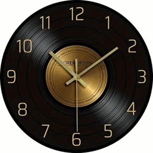 Retro nástenné hodiny - vinylová platňa