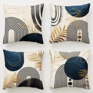 Obliečok na vankúše v boho štýle – modrá a sivá sada 4