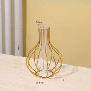 Váza v tvare banky – zlatá farba